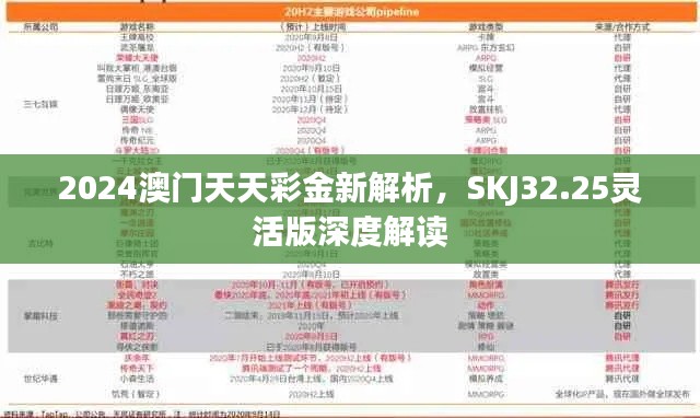2024澳门天天彩金新解析,SKJ32.25灵活版深度解读