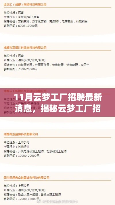 揭秘云梦工厂招聘内幕,最新招聘信息与动向速递