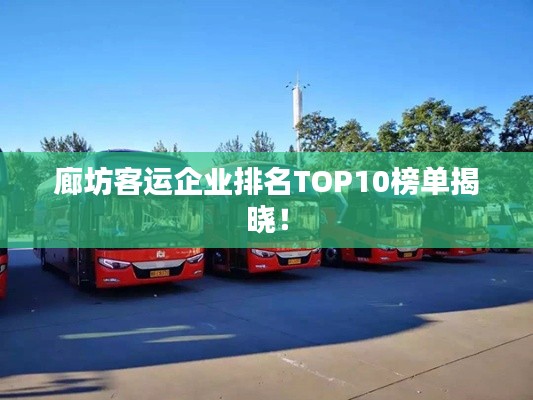 廊坊客运企业排名TOP10榜单揭晓!